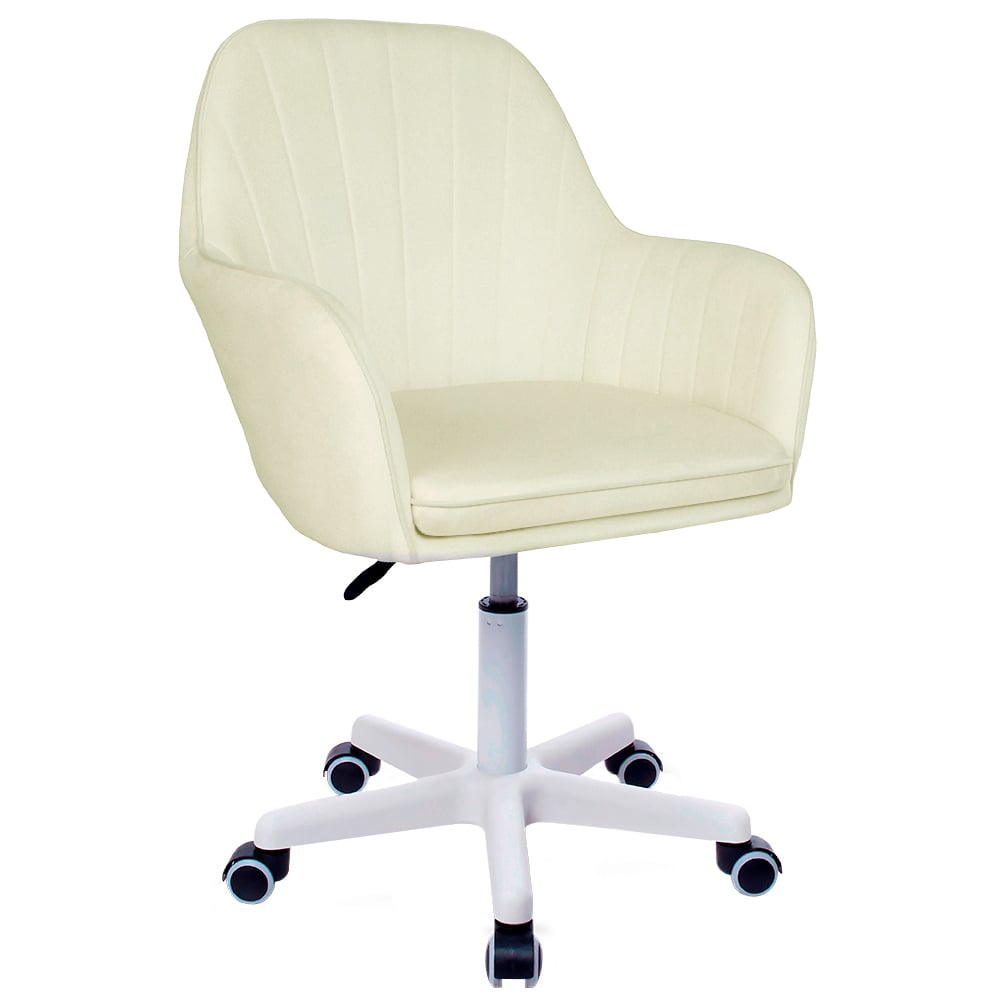 SILLA GIRATORIA DE ESCRITORIO OFICINA BUCKINGHAM SOFT BLANCA - 2