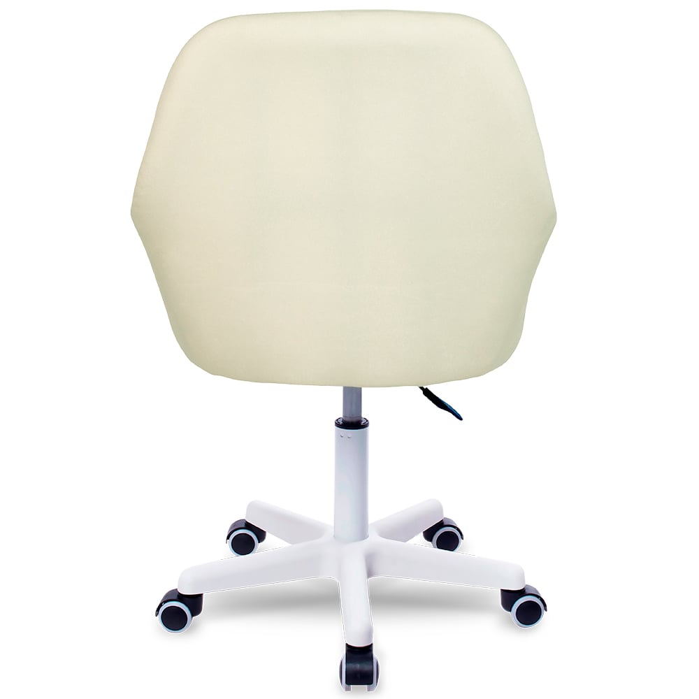 SILLA GIRATORIA DE ESCRITORIO OFICINA BUCKINGHAM SOFT BLANCA - 3