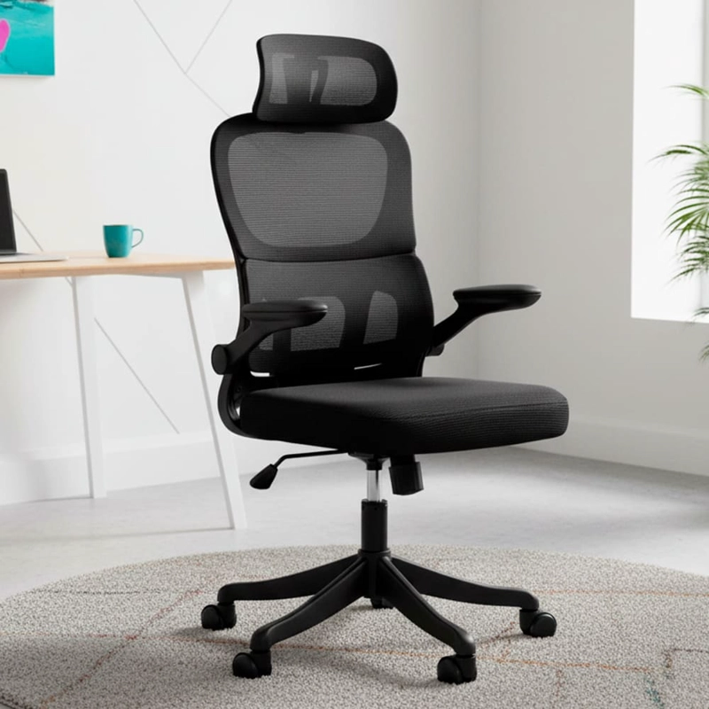 SILLA ERGONOMICA DE OFICINA GERENCIAL KOMSUM TURIN NEGRO - 1