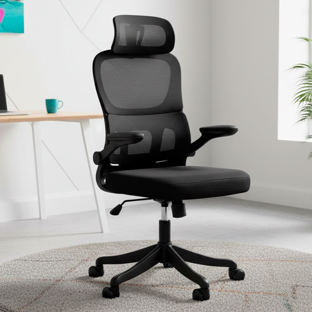 SILLA ERGONOMICA DE OFICINA GERENCIAL KOMSUM TURIN NEGRO - 1