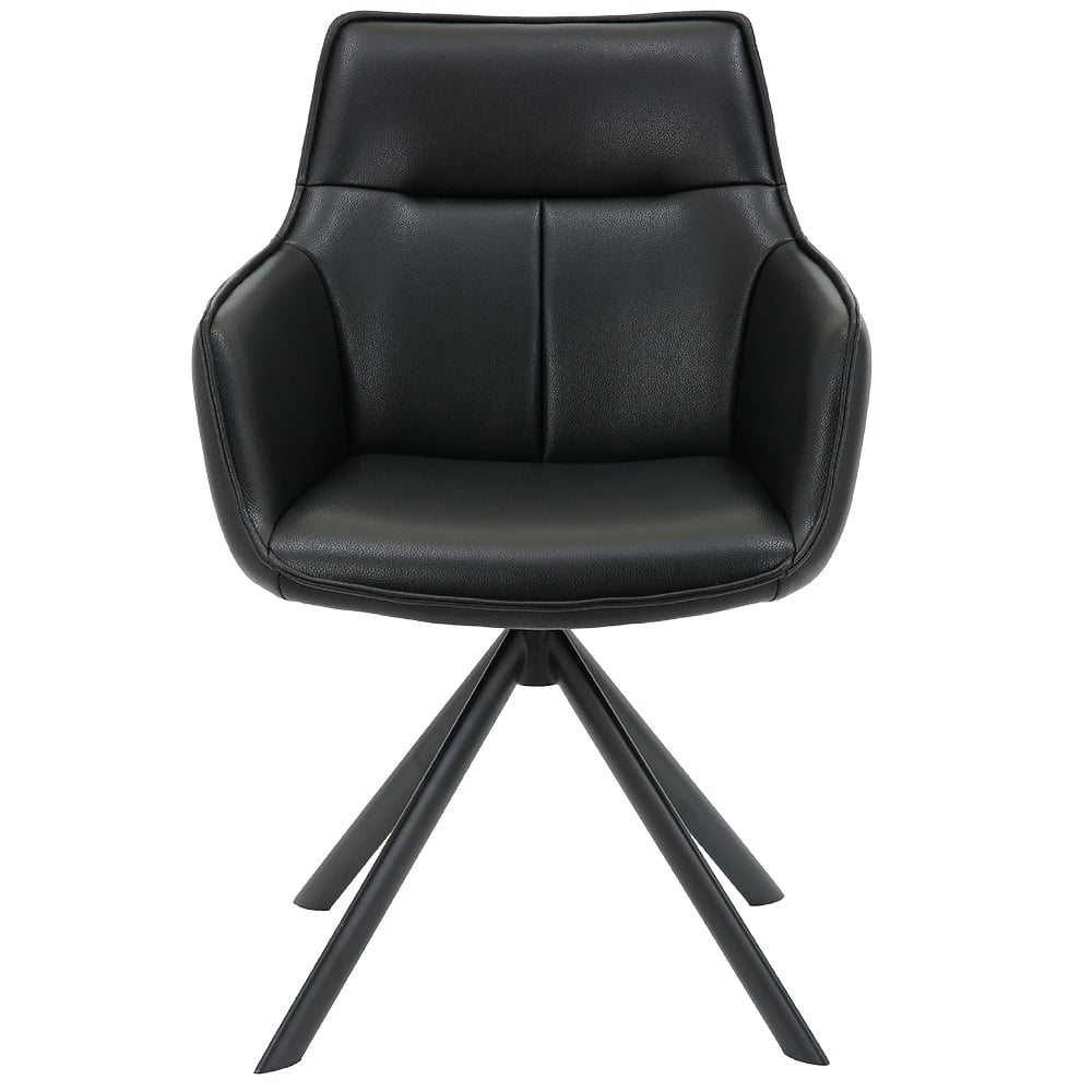 Butaca Cuero Giratoria 360° Buckingham Harland Negro - 3