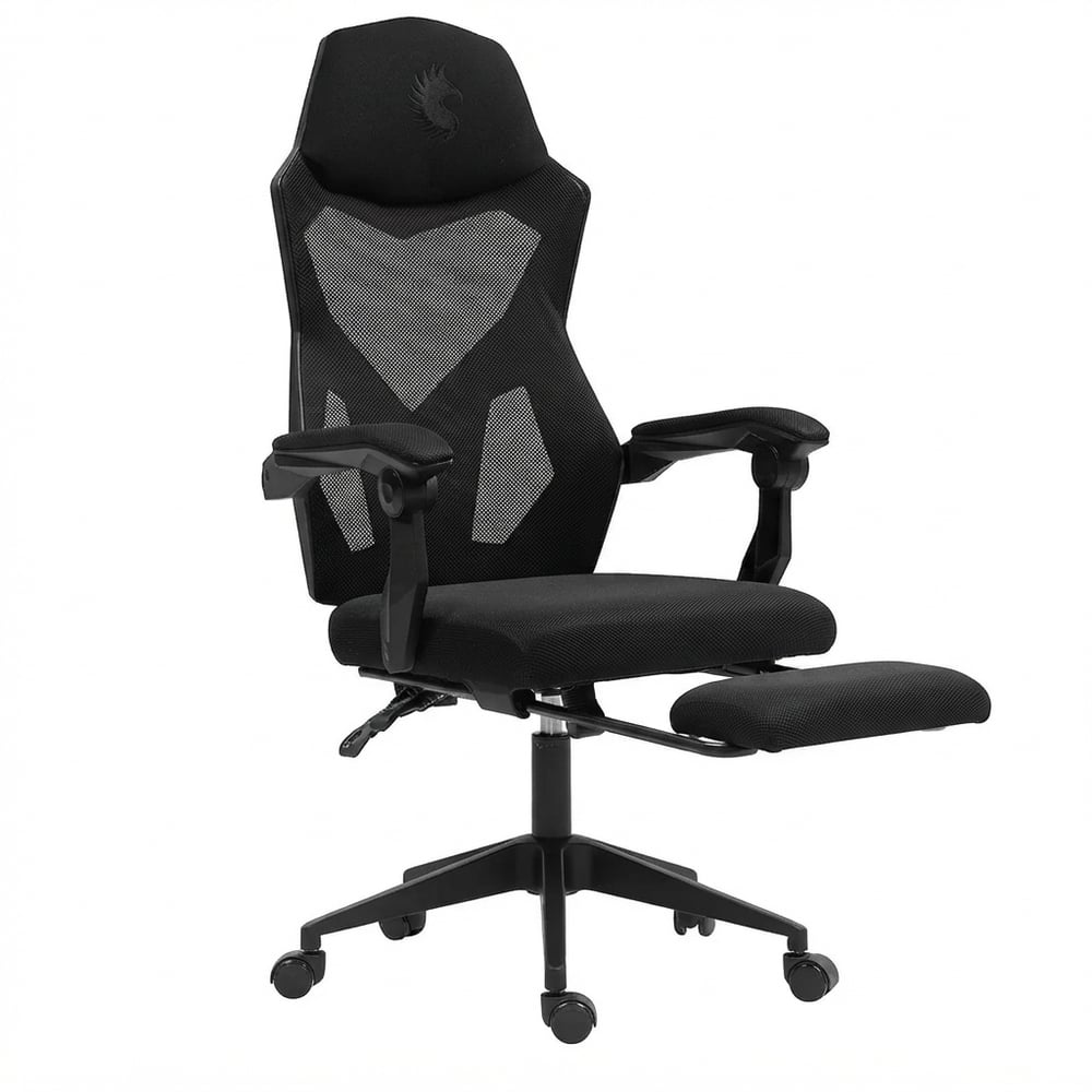 SILLA GAMER DREIZT MESH XL NEGRO RECLINABLE CON POSAPIÉS GAS LIFT CLASE 3 - 1