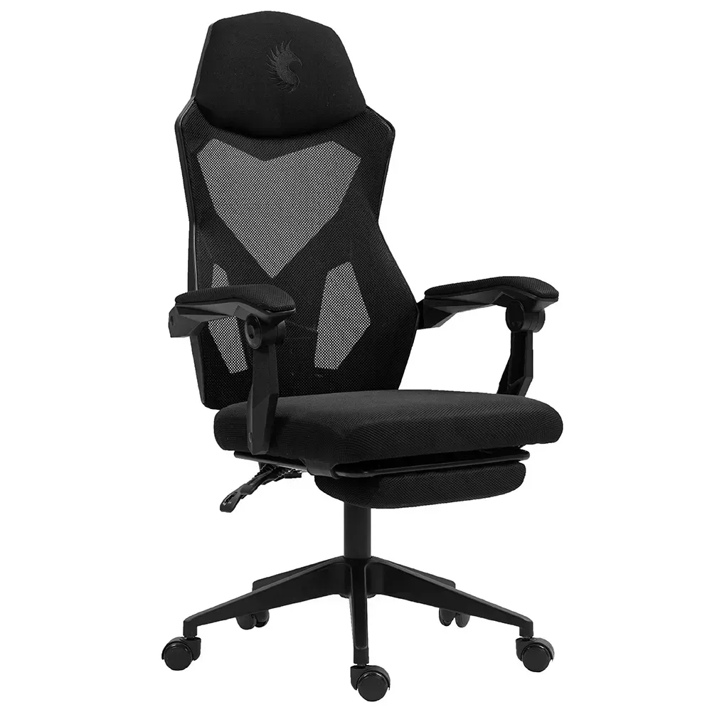 SILLA GAMER DREIZT MESH XL NEGRO RECLINABLE CON POSAPIÉS GAS LIFT CLASE 3 - 2