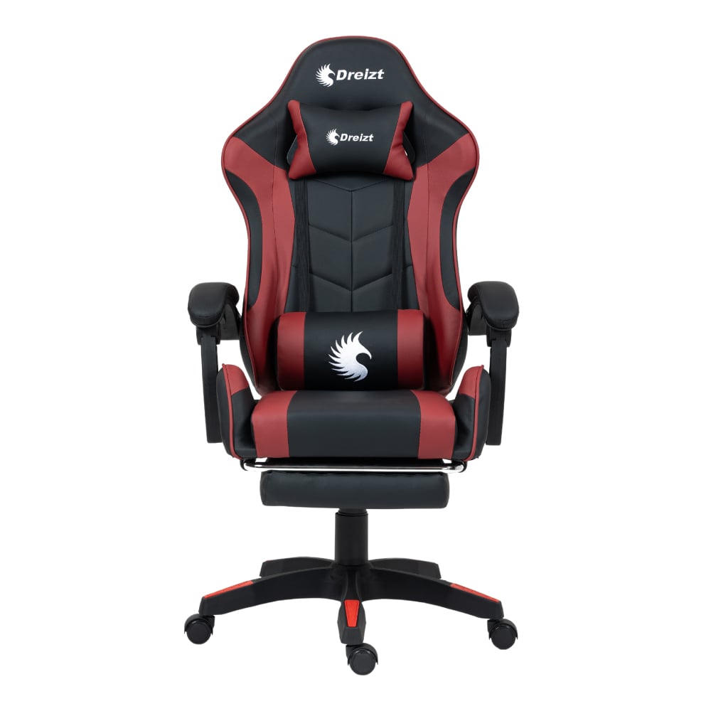 SILLA GAMER ERGONÓMICA DREIZT SHINE SERIES ROJO JAM CON POSAPIES RECLINABLE - 2