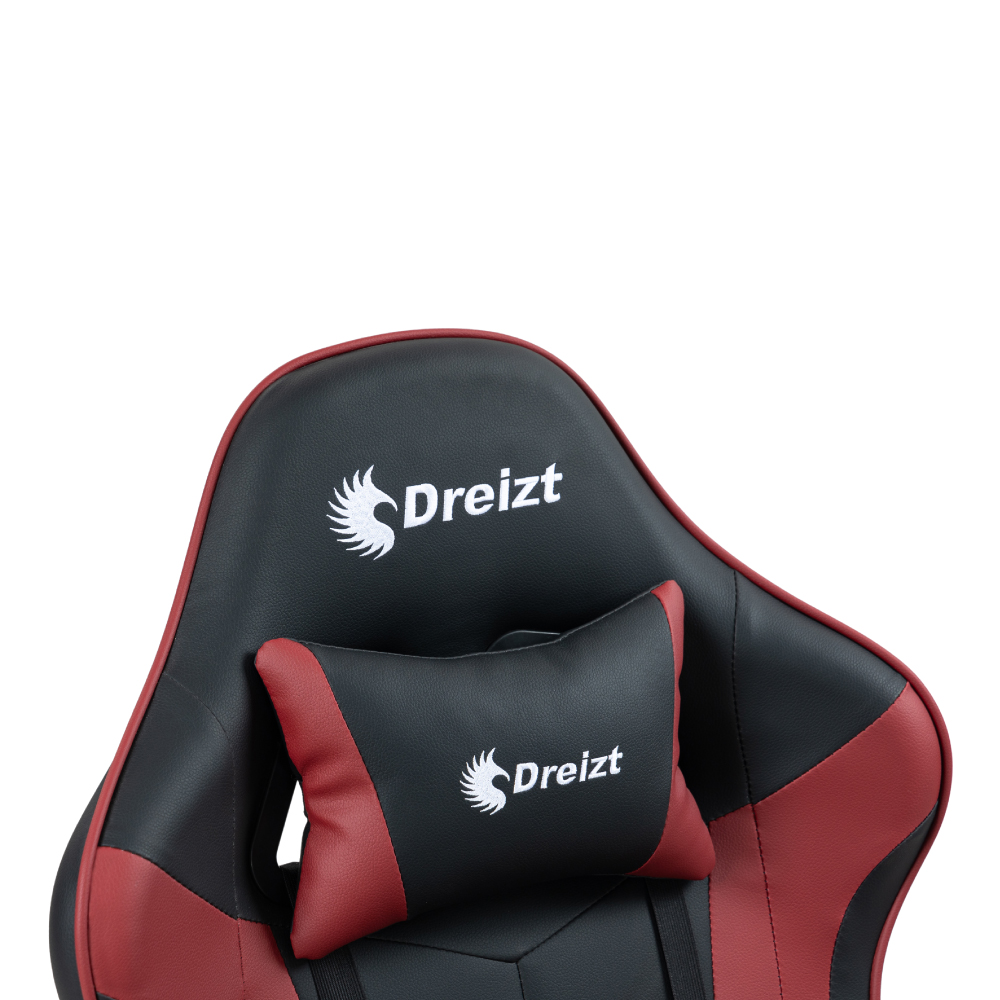 SILLA GAMER ERGONÓMICA DREIZT SHINE SERIES ROJO JAM CON POSAPIES RECLINABLE - 3