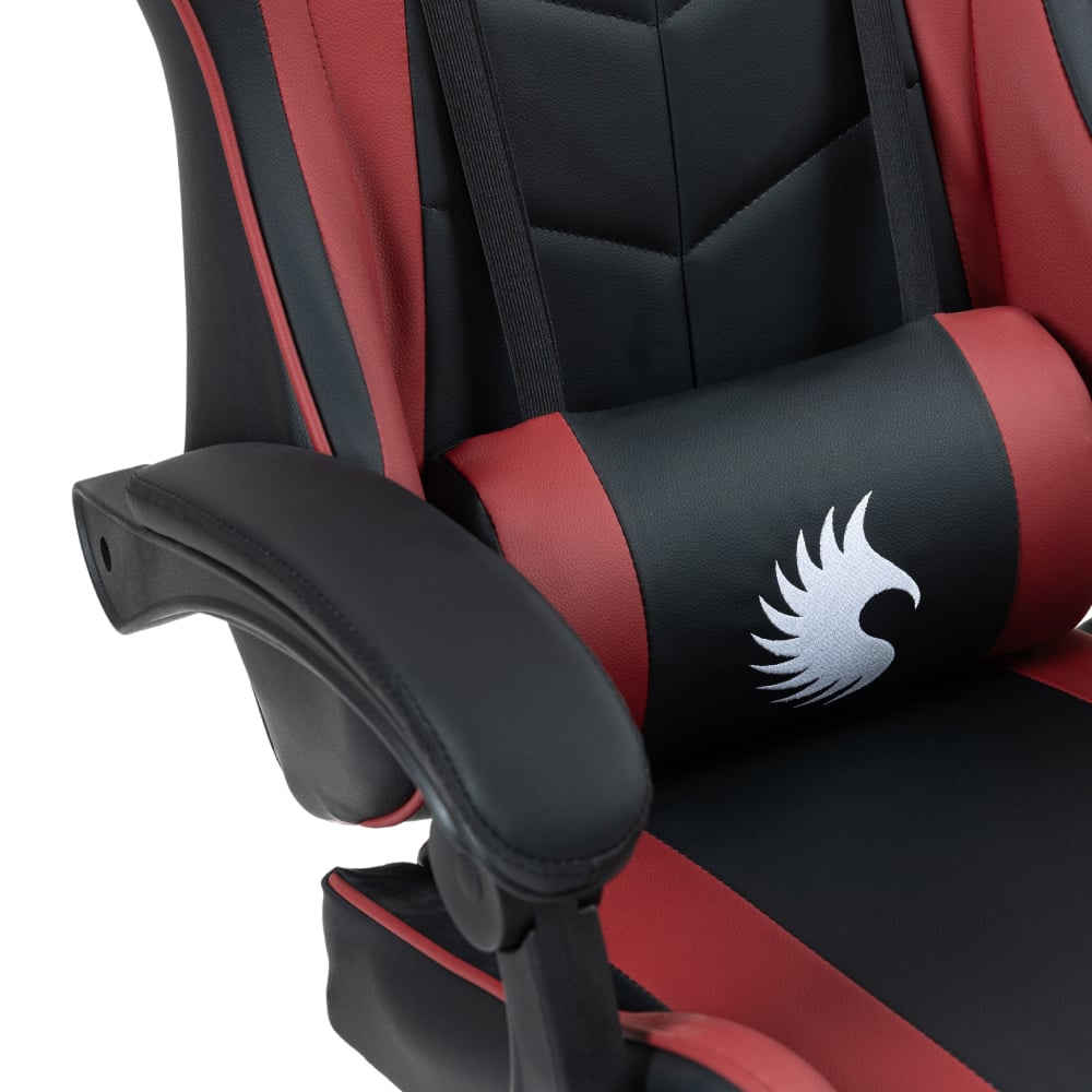 SILLA GAMER ERGONÓMICA DREIZT SHINE SERIES ROJO JAM CON POSAPIES RECLINABLE - 4