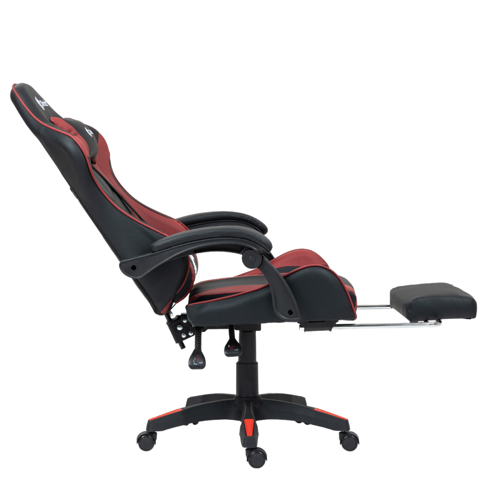 SILLA GAMER ERGONÓMICA DREIZT SHINE SERIES ROJO JAM CON POSAPIES RECLINABLE - 5