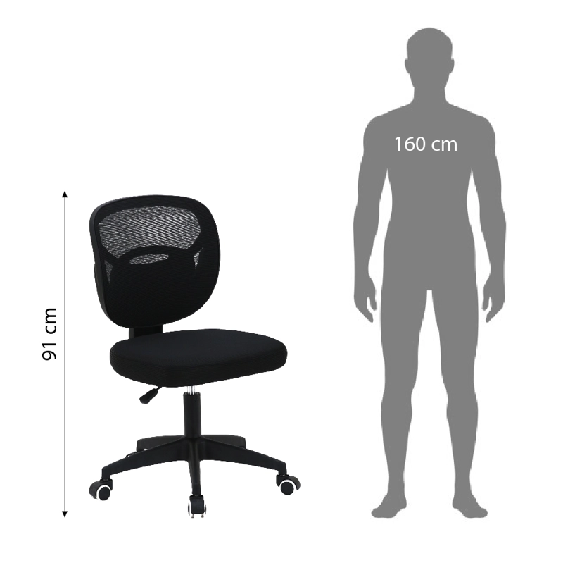 SILLA DE OFICINA KOMSUM TWIST NEGRO - 3