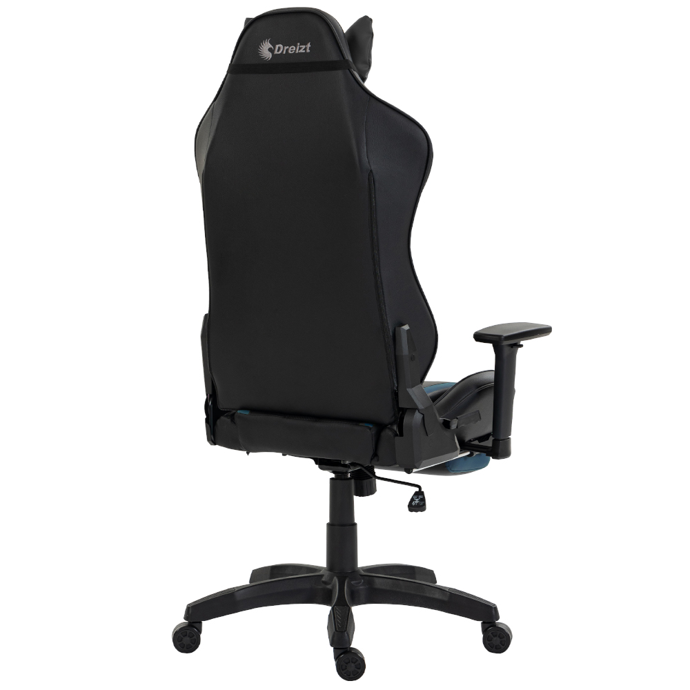 SILLA GAMER DREIZT DEVIL SERIES AZUL DARK 180° RECLINABLE ALTA CALIDAD CON POSAPIÉS - 3