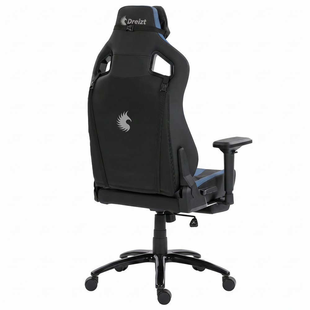 SILLA GAMER DREIZT THUNDER SERIES AZUL PREMIUM ALTA CALIDAD RECLINABLE CON POSAPIES GAS LIFT CLASE 4 - 3