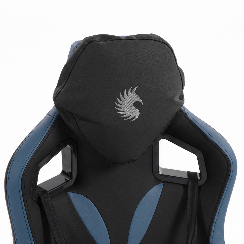 SILLA GAMER DREIZT THUNDER SERIES AZUL PREMIUM ALTA CALIDAD RECLINABLE CON POSAPIES GAS LIFT CLASE 4 - 4