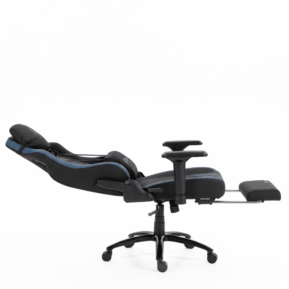 SILLA GAMER DREIZT THUNDER SERIES AZUL PREMIUM ALTA CALIDAD RECLINABLE CON POSAPIES GAS LIFT CLASE 4 - 6