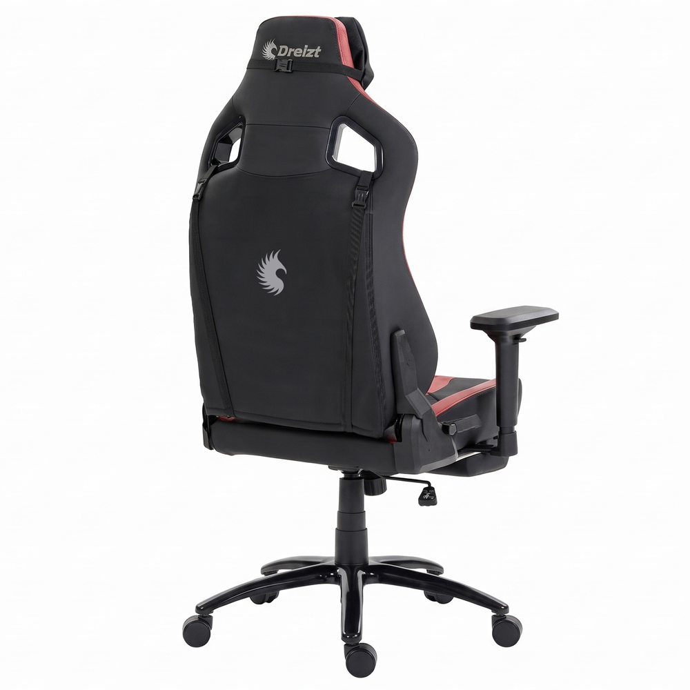 SILLA GAMER DREIZT THUNDER SERIES ROJO PREMIUM ALTA CALIDAD RECLINABLE CON POSAPIES GAS LIFT CLASE 4 - 3
