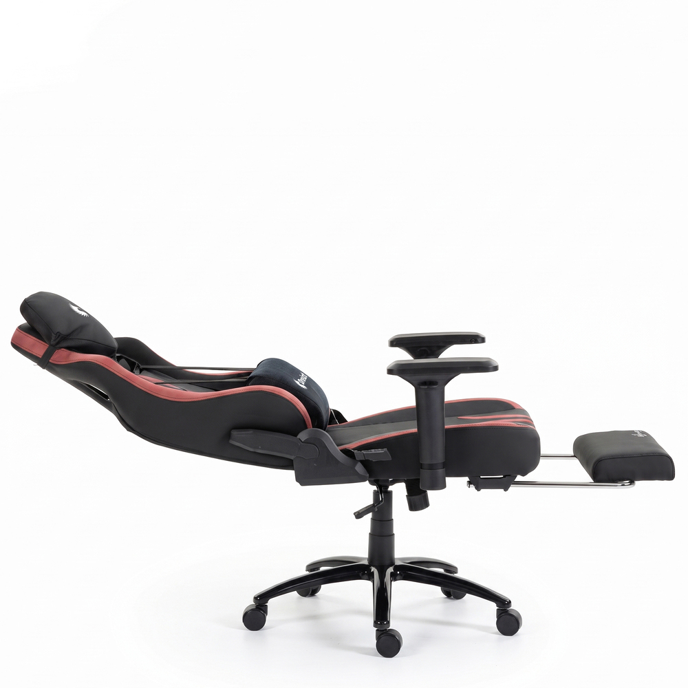 SILLA GAMER DREIZT THUNDER SERIES ROJO PREMIUM ALTA CALIDAD RECLINABLE CON POSAPIES GAS LIFT CLASE 4 - 6