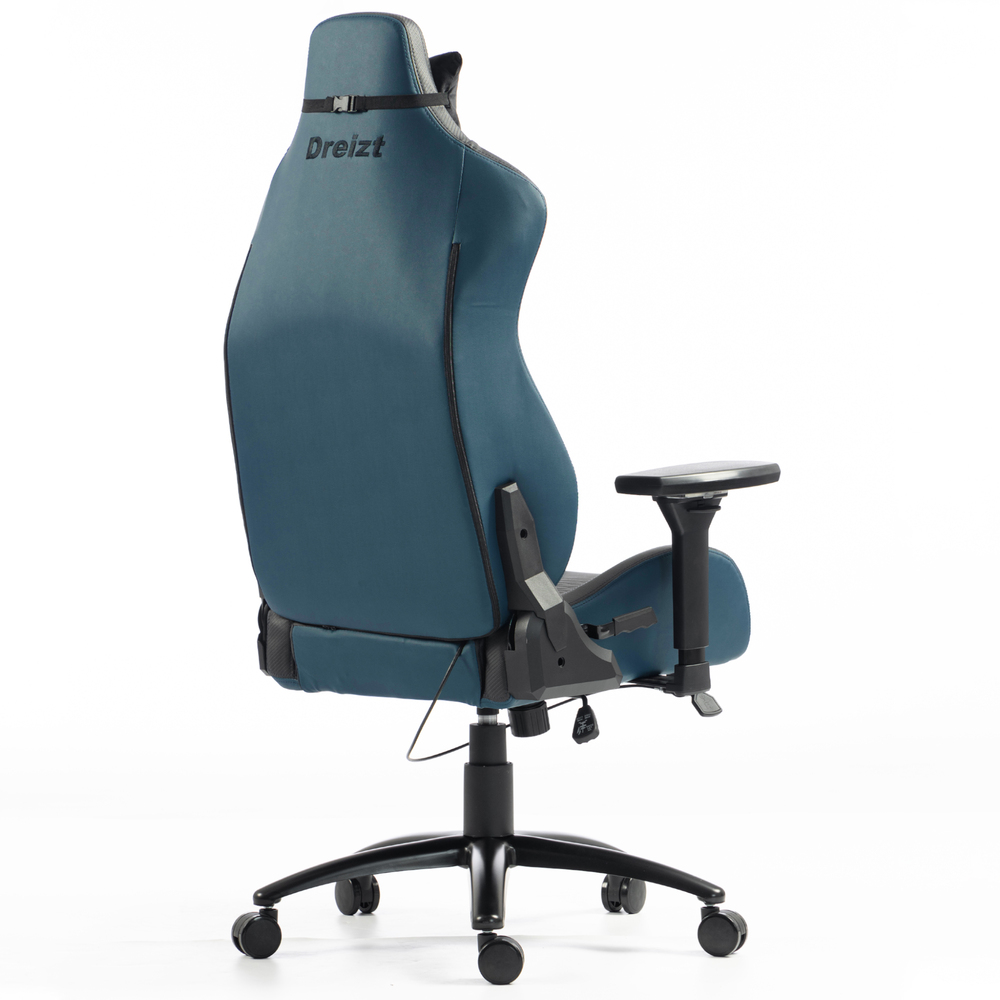 SILLA GAMER DREIZT TITAN SERIES AZUL DARK PREMIUM ALMOHADILLA INTELIGENTE RECLINABLE GAS LIFT CLASE 4 - 3