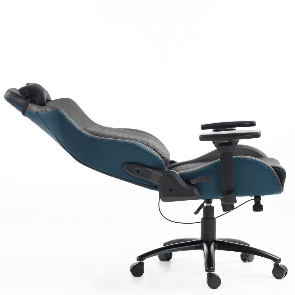 SILLA GAMER DREIZT TITAN SERIES AZUL DARK PREMIUM ALMOHADILLA INTELIGENTE RECLINABLE GAS LIFT CLASE 4 - 6