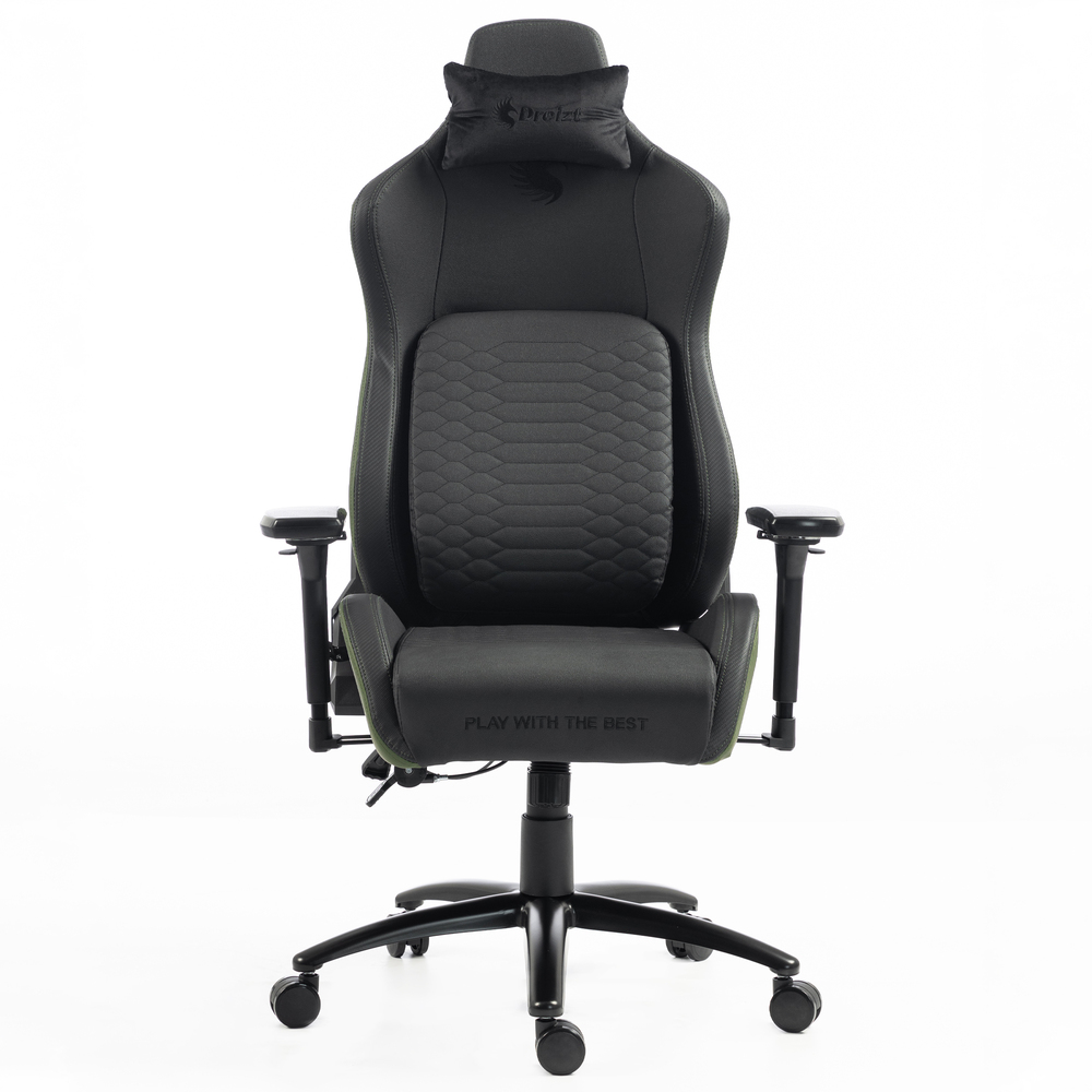 SILLA GAMER DREIZT TITAN SERIES VERDE DARK PREMIUM ALMOHADILLA INTELIGENTE RECLINABLE GAS LIFT CLASE 4 - 2