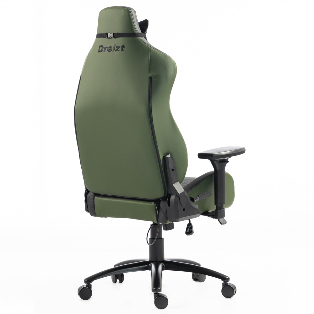 SILLA GAMER DREIZT TITAN SERIES VERDE DARK PREMIUM ALMOHADILLA INTELIGENTE RECLINABLE GAS LIFT CLASE 4 - 3