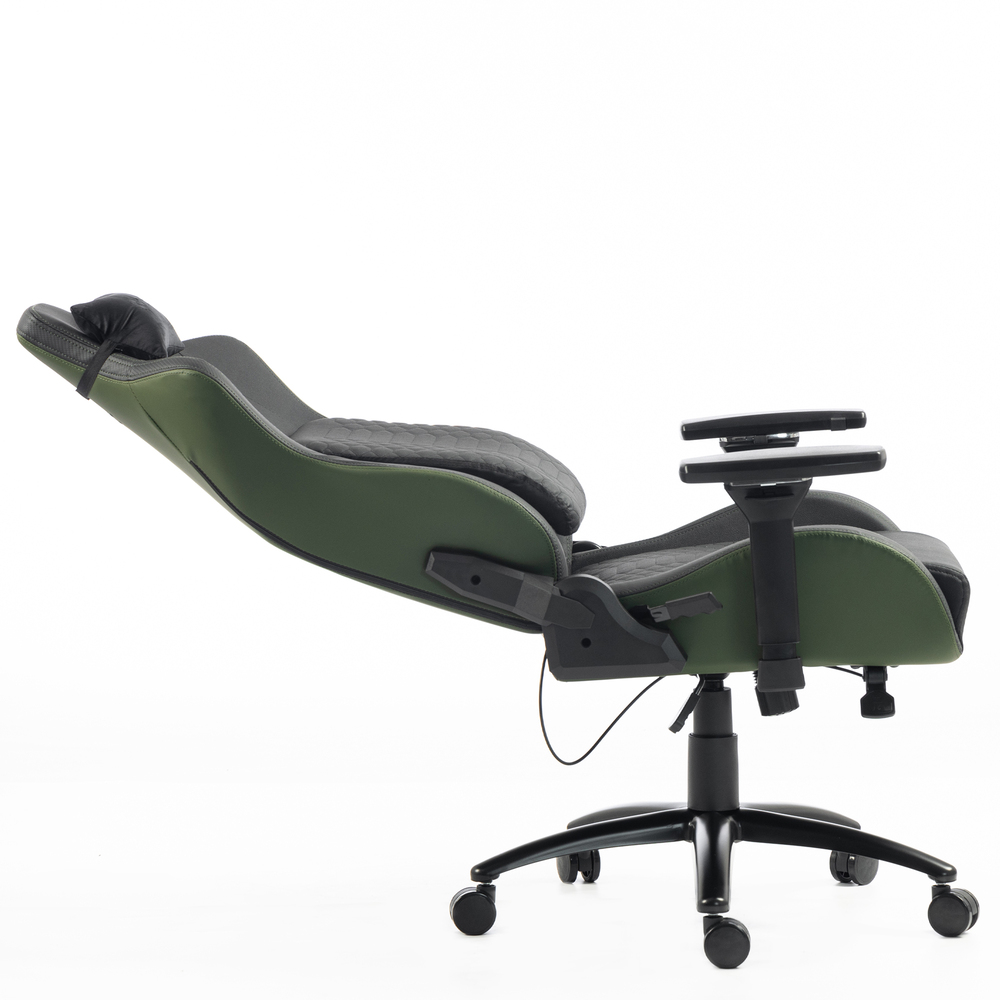 SILLA GAMER DREIZT TITAN SERIES VERDE DARK PREMIUM ALMOHADILLA INTELIGENTE RECLINABLE GAS LIFT CLASE 4 - 6