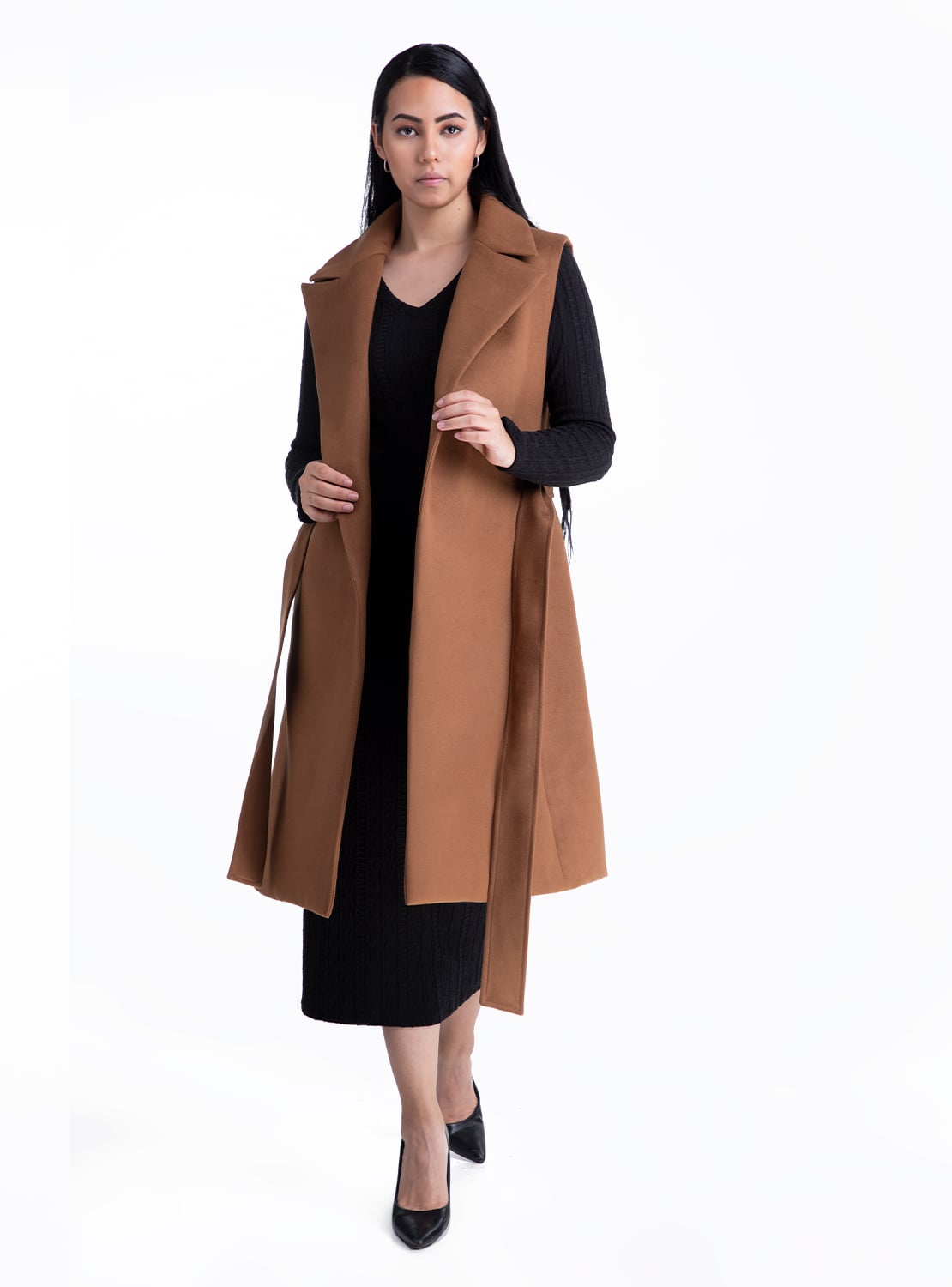 ABRIGO YVONNE CAMEL ONLY ALPACA PARA MUJER LANA ECOLÓGICA - 2