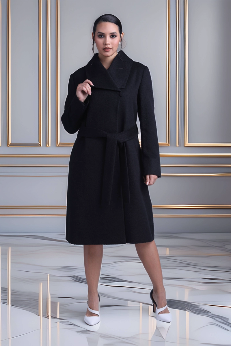 ABRIGO CIARA NEGRO ONLY ALPACA PARA MUJER BABY ALPACA - 2