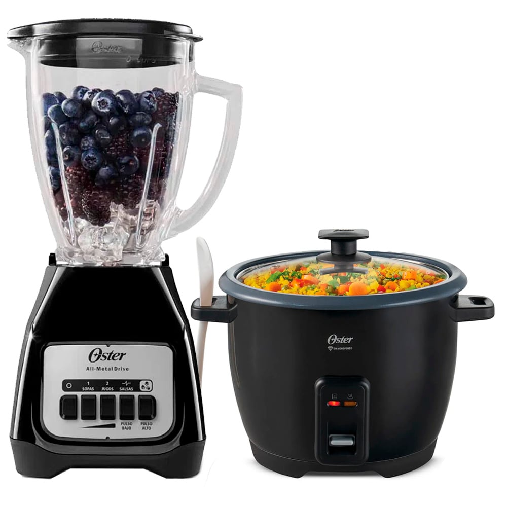COMBO LICUADORA OSTER BLSTKAG-BPB OLLA ARROCERA OSTER CKSTRCB10DFBLK NEGRA - 2