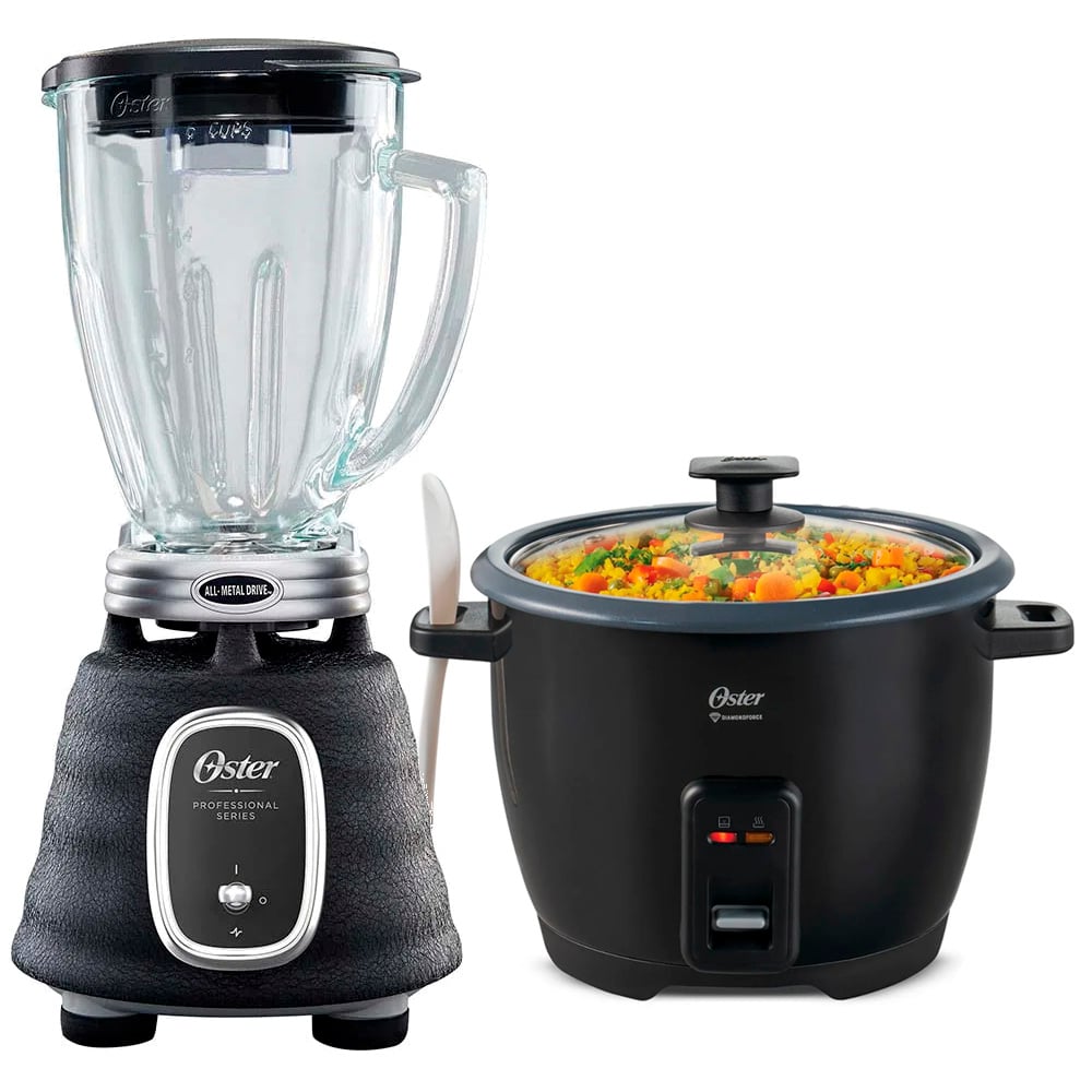COMBO LICUADORA PRO BLSTBPST CON PULSADOR + OLLA ARROCERA 1.8 L CKSTRCB10DFBLK NEGRO - 1