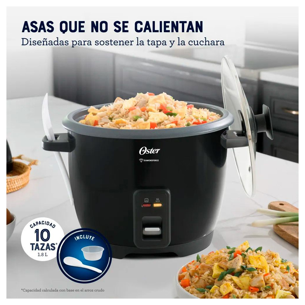 KIT LICUADORA REVERSIBLE OSTER BLSTPYG1312XBG CON PANTALLA TÁCTIL Y OLLA ARROCERA 1.8 L CKSTRCB10DFBLK NEGRA - 8