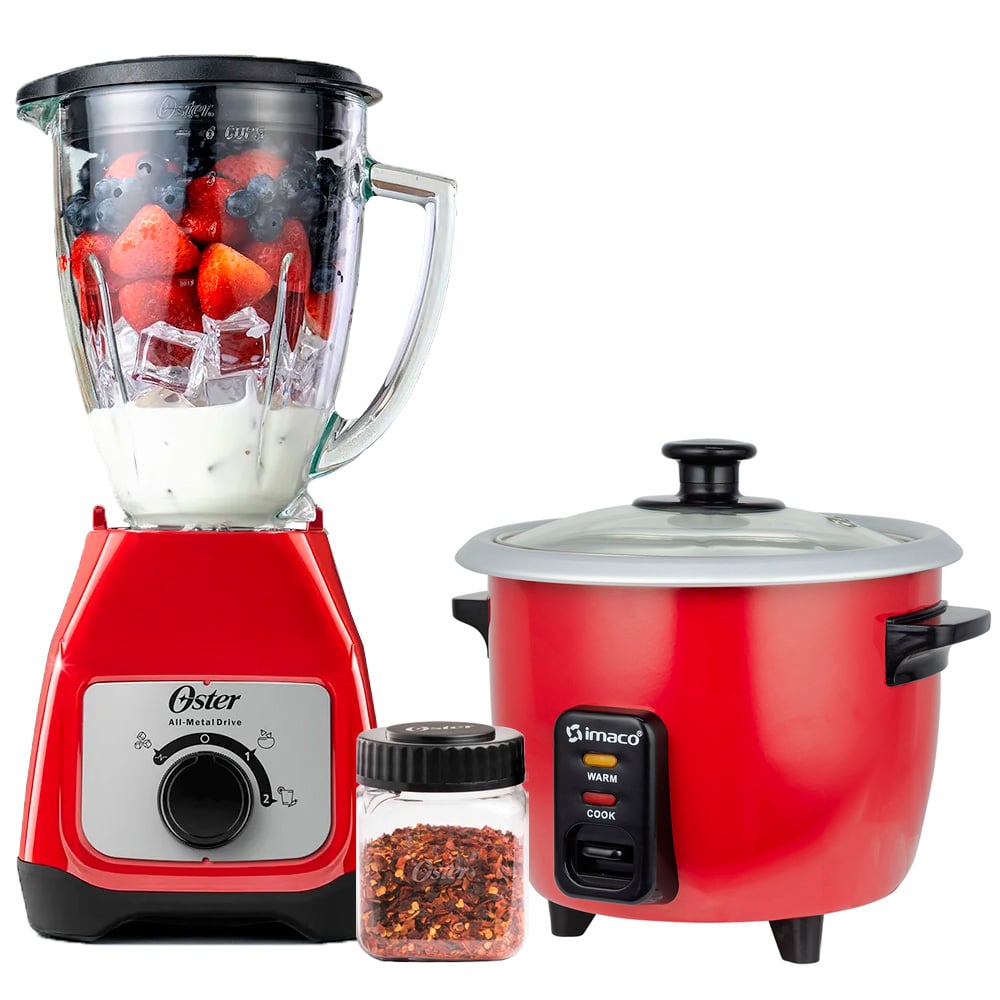LICUADORA OSTER 550 WATTS BLSTKAGRRD + OLLA ARROCERA RC006R IMACO - 1