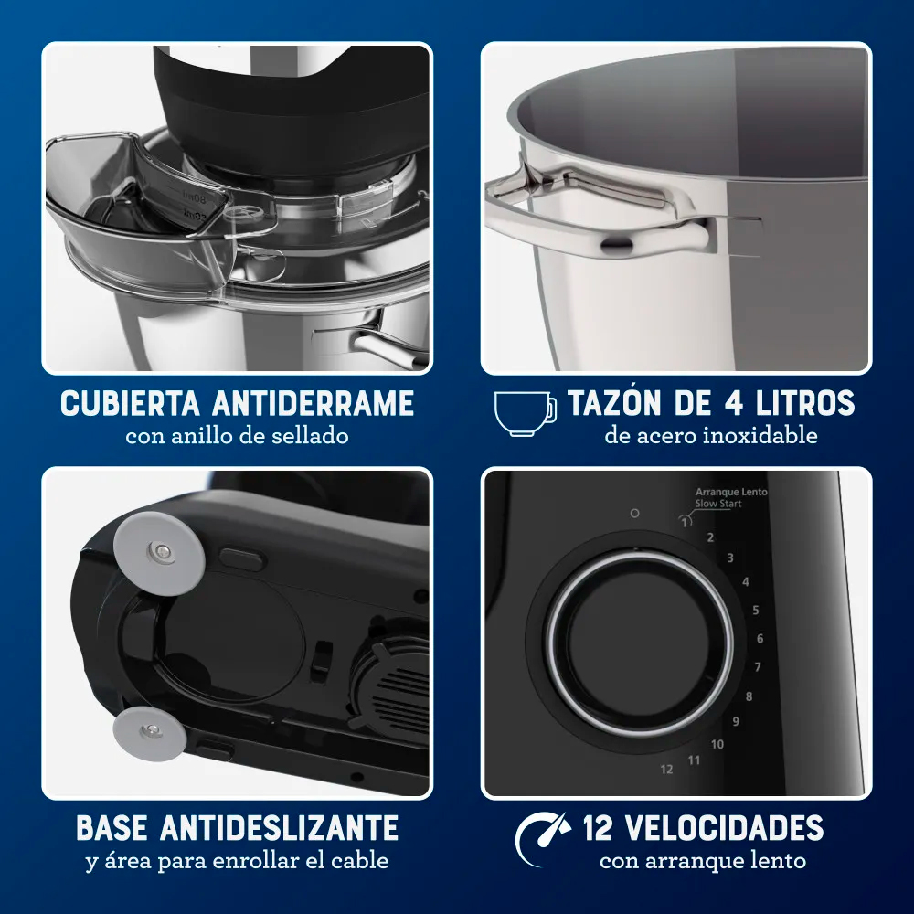 LICUADORA OSTER BLSTPEG-GPB 1.5 LITROS 6 VELOCIDADES MÀS BATIDORA PLANETARIA - 5