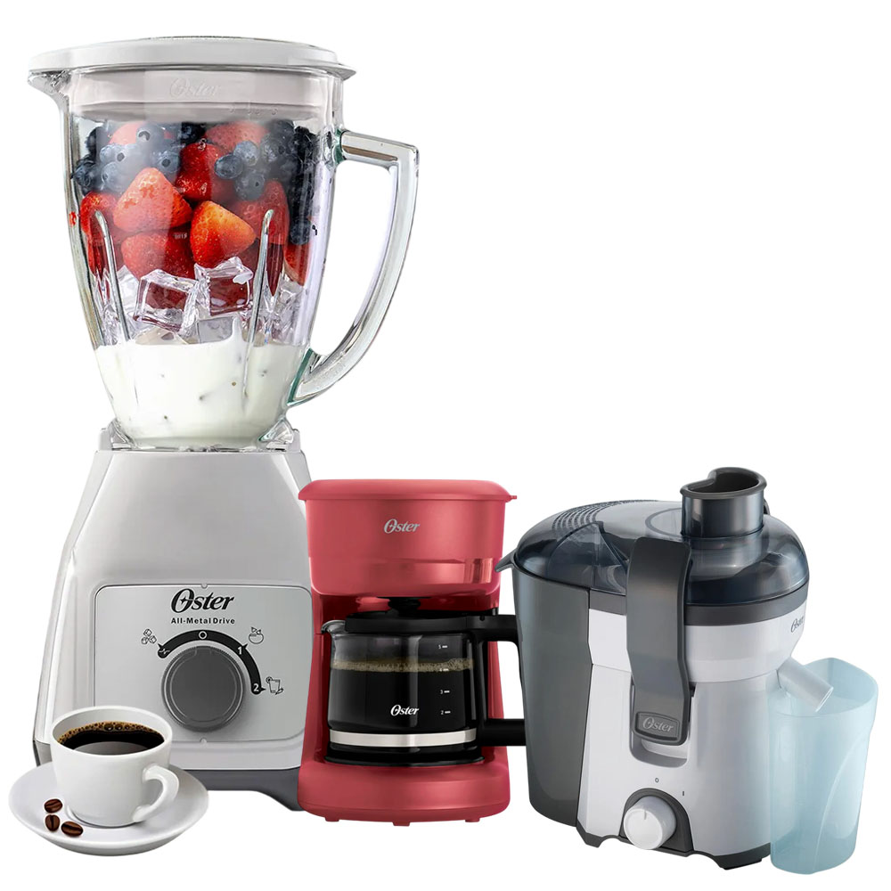 TRICOMBO OSTER LICUADORA BLSTKAG-WRD + CAFETERA CON FILTRO + EXTRACTOR - 1