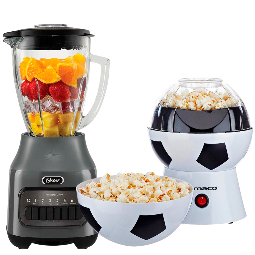 COMBO LICUADORA 6 VEL OSTER BLSTPEG-GPB MÁS MÁQUINA DE POP CORN - 1