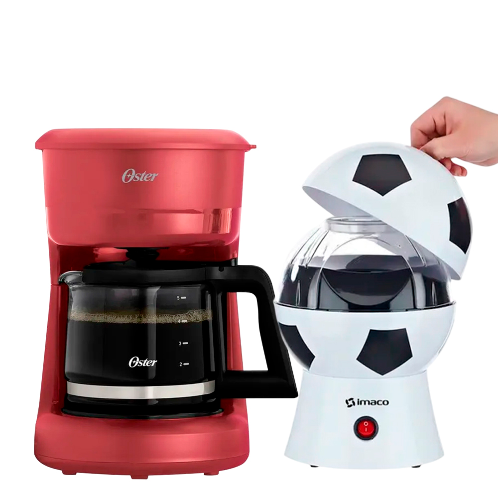 CAFETERA DE 5 TAZAS OSTER BVSTDCS51R + MÁQUINA DE POP CORN IMACO - 2