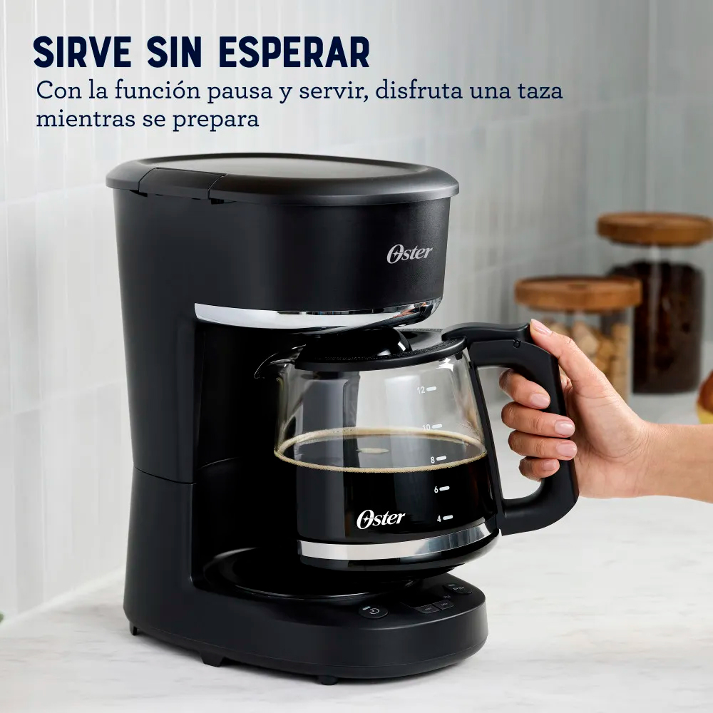 CAFETERA PROGRAMABLE OSTER BVSTDCP121B + TAZA TERMICA CONTIGO DE ACERO INOXIDABLE PINE BERRY - 6