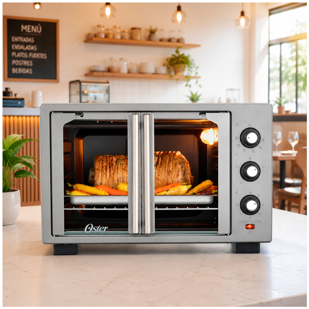 HORNO DE 35 LITROS CON FREIDORA DE AIRE Y PUERTAS FRANCESAS OSTER TSSTTV35FDMAFNS - 2