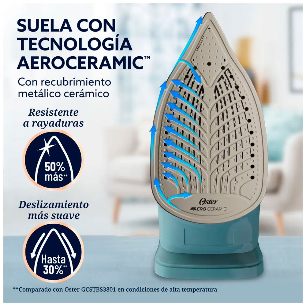 PLANCHA DE VAPOR AEROGLIDE OSTER GCSTAC7001 VERDE CLARO - 3