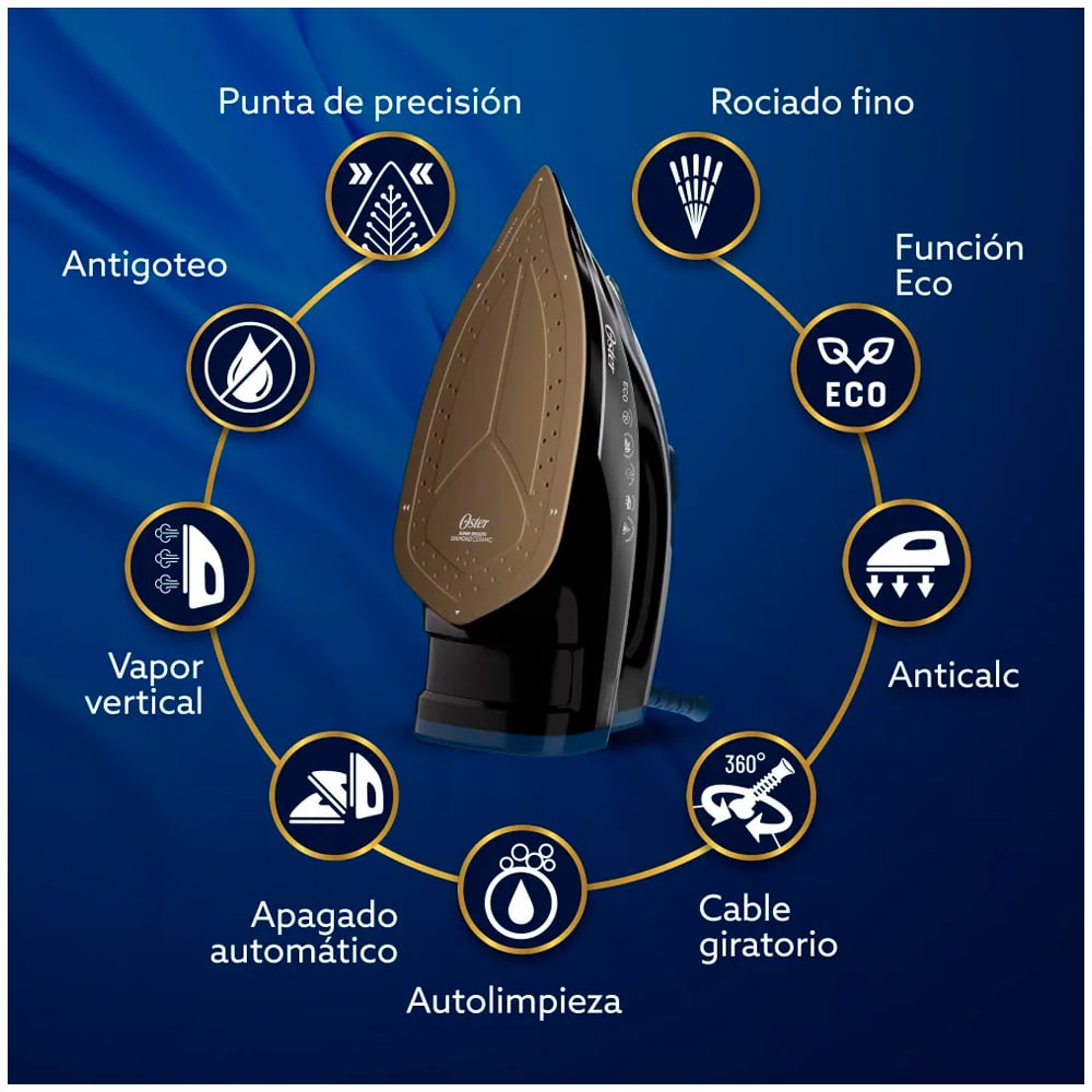 PLANCHA DE VAPOR OSTER GCSTDPD8201 DIGITAL DIAMOND STEAM MAX S8200 - 6