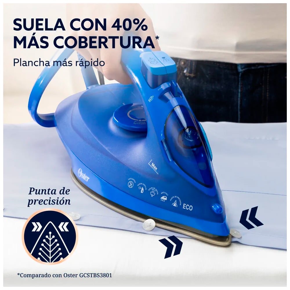 PLANCHA DE VAPOR OSTER GCSTAC7601 AEROGLIDE PLUS S7600 AZUL CLARO - 3