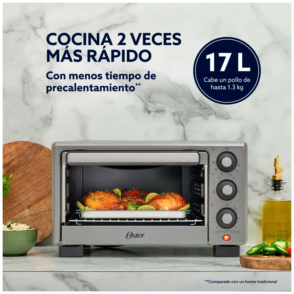 HORNO DE 17 LITROS OSTER CON FREIDORA DE AIRE TSSTTV17MAFNS - 4