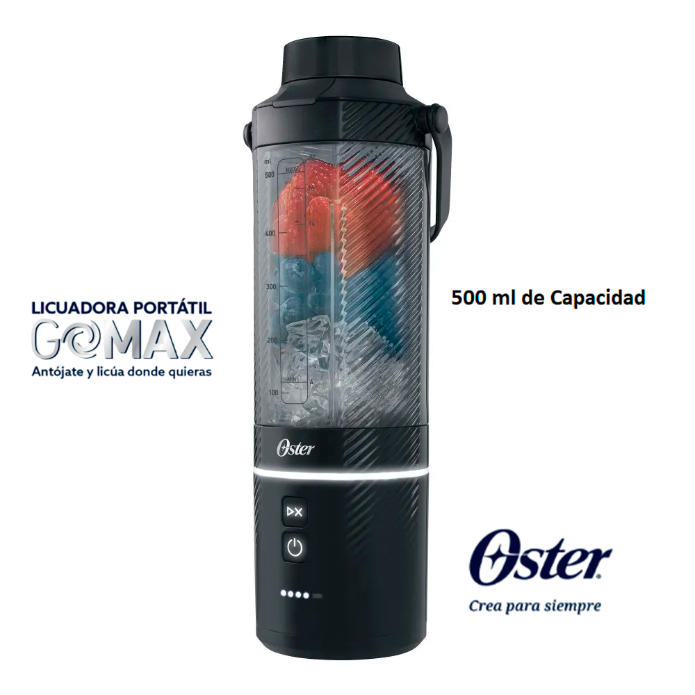 LICUADORA PORTÁTIL RECARGABLE USB-C BLSTGFP-B20 GOMAX OSTER 500 ML - 1