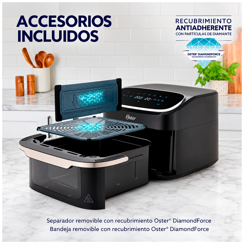 FREIDORA DE AIRE 8 EN 1 CKSTAF10UW110 OSTER ULTRACRISP XL 10 LITROS - 8