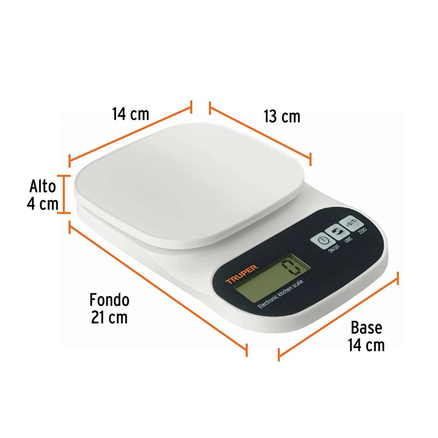 BALANZA COCINA GRAMERA DIGITAL 5KG TRUPER BASE-5EP - 2