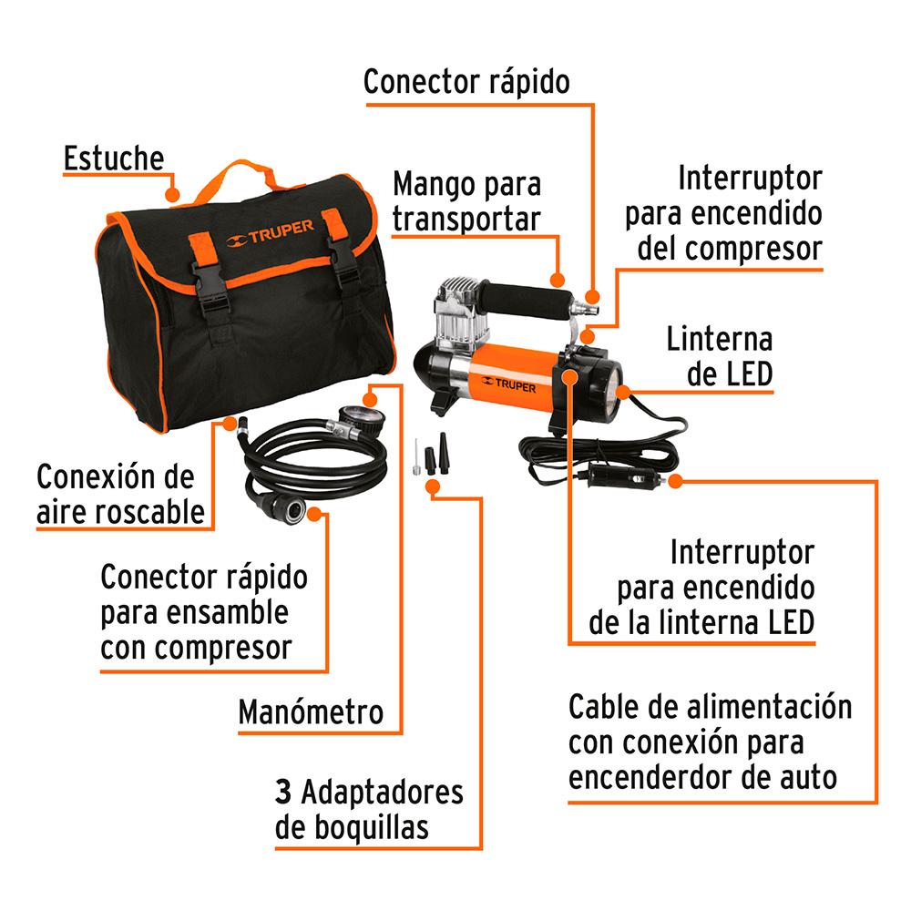 COMPRESOR DE AIRE 12 V TRUPER COMP-12 - 2