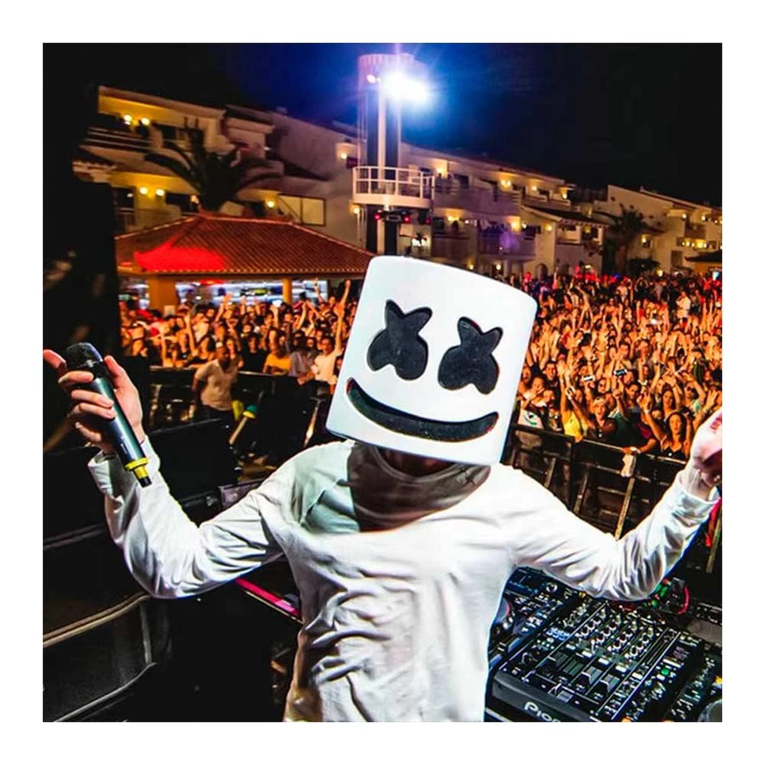 MÁSCARA DE DJ MARSHMELLO CON LUCES LED PARA HALLOWEEN Y COSPLAY - 5