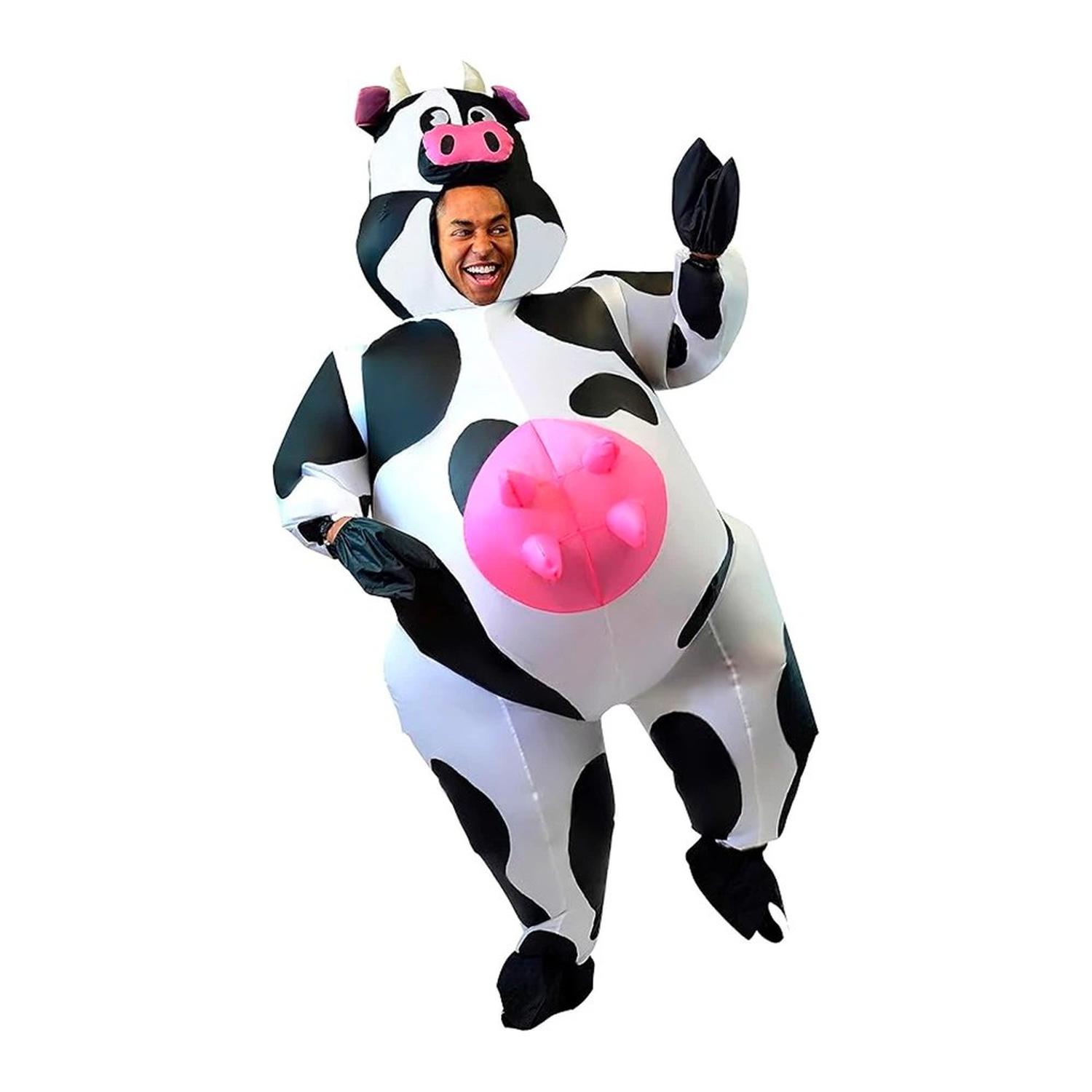 DISFRAZ INFLABLE DE VACA PARA HALLOWEEN Y COSPLAY - 1