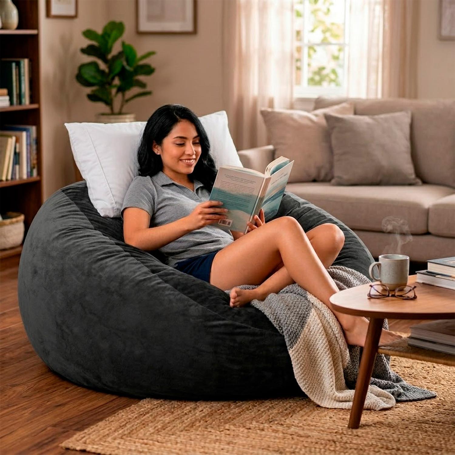 PUFF GIGANTE BEANBAG CON RELLENO DE POLIESTIRENO - 7
