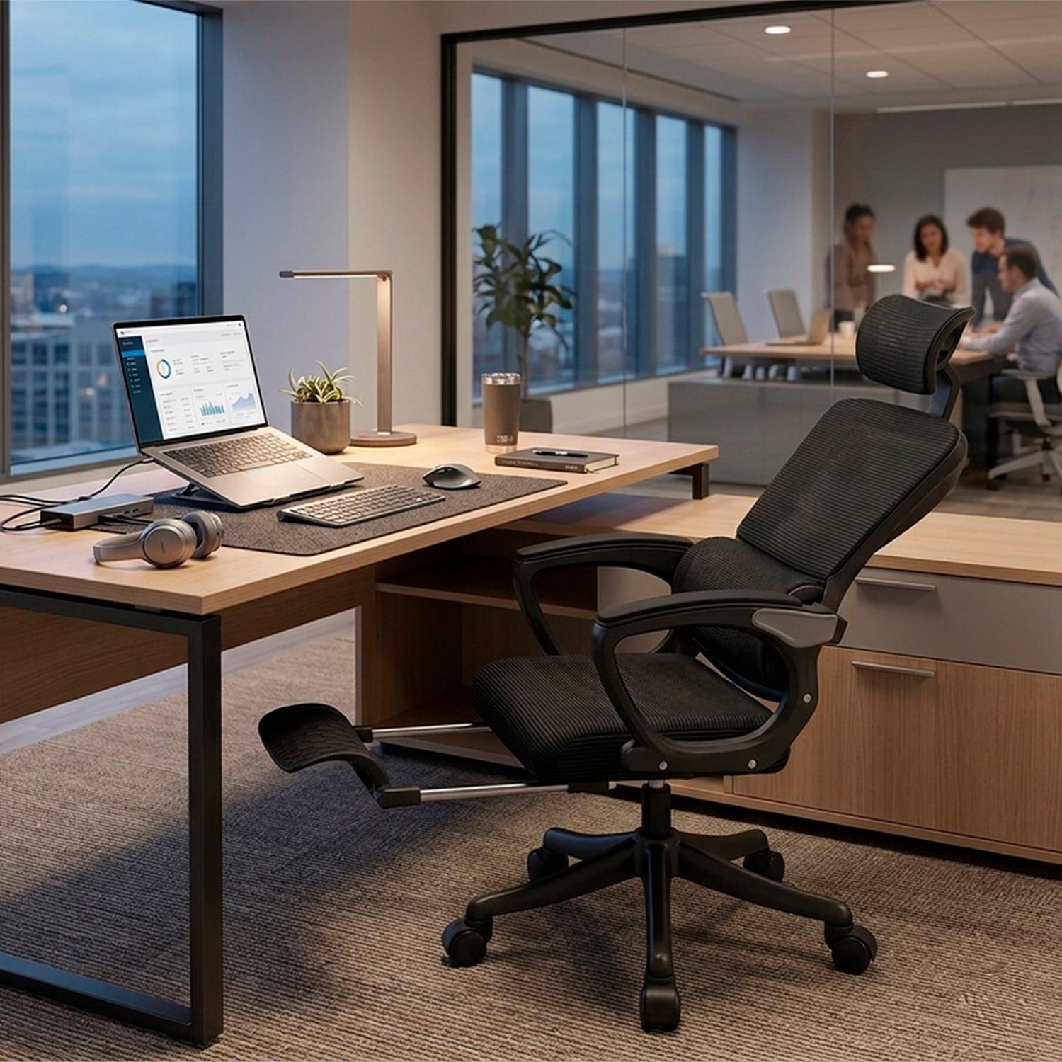 SILLA DE OFICINA ERGONÓMICA EVOX ONE E3-R (CT258) CON SOPORTE LUMBAR Y REPOSAPIÉS - 9