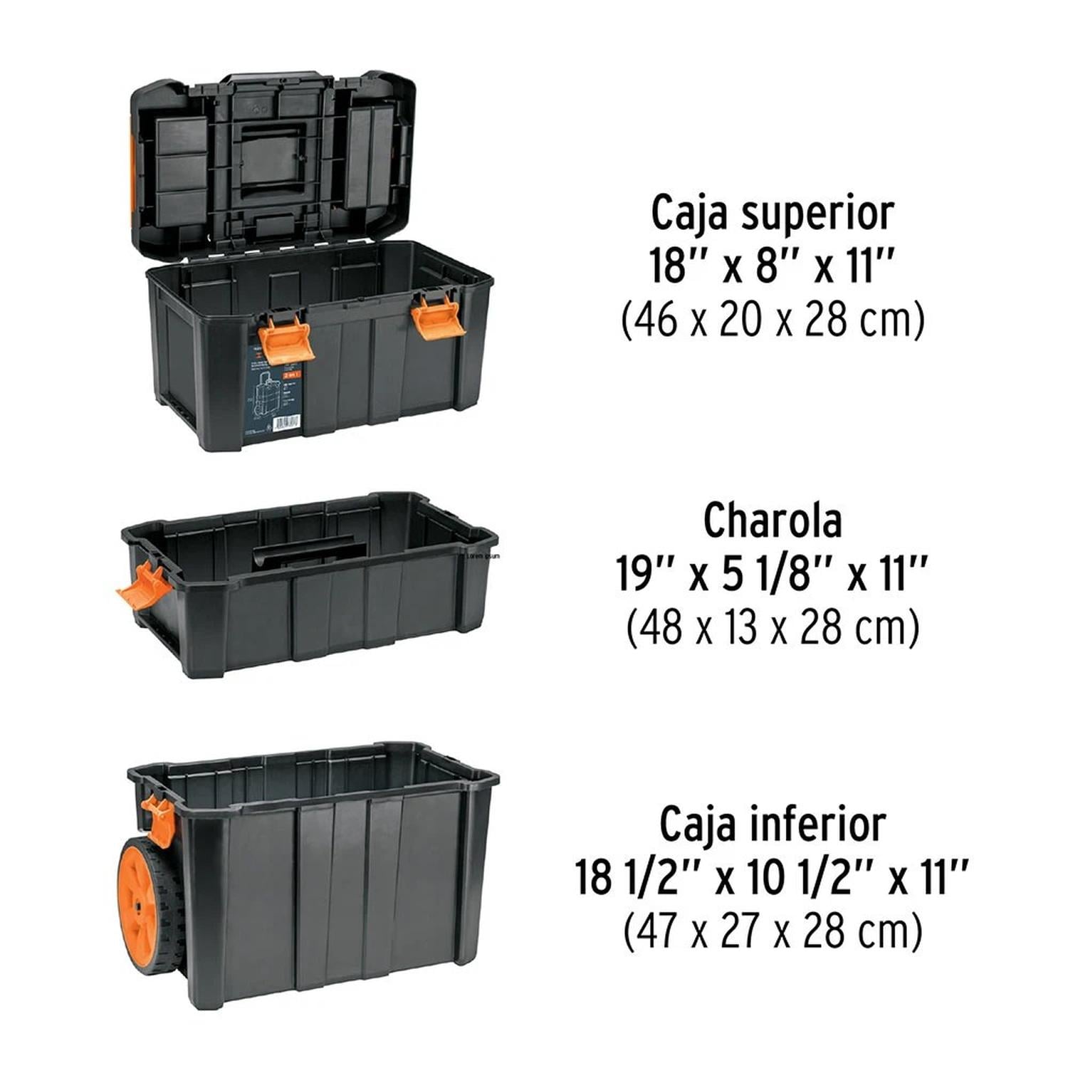 CAJA PARA HERRAMIENTAS TRUPER CHP-1925R 19X25 PULGADAS 3 EN 1 CON RUEDAS - 4