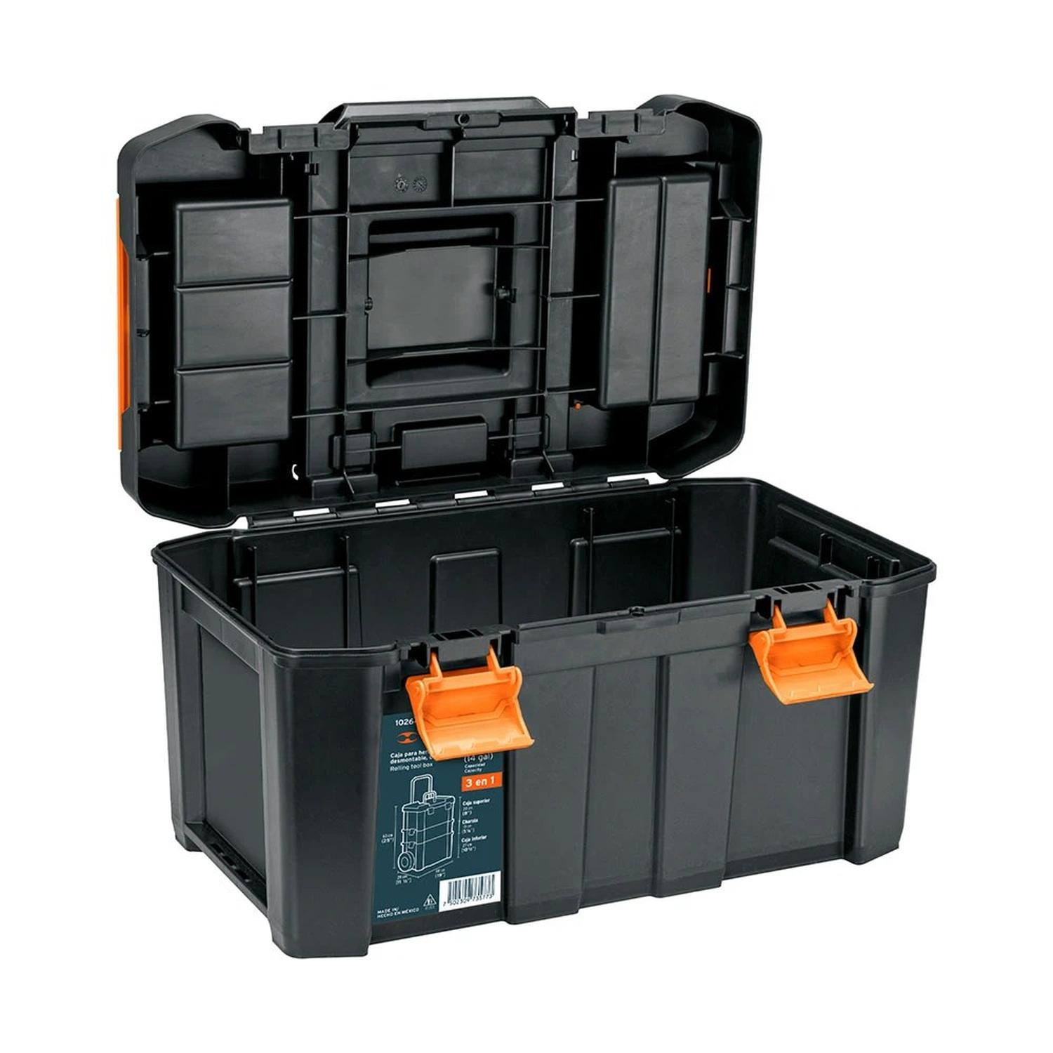 CAJA PARA HERRAMIENTAS TRUPER CHP-1925R 19X25 PULGADAS 3 EN 1 CON RUEDAS - 6