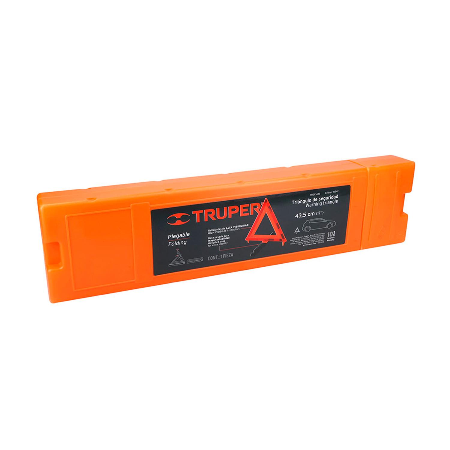 TRIÁNGULO DE SEGURIDAD REFLECTANTE TRUPER PLEGABLE CON ESTUCHE DE PLÁSTICO - 2